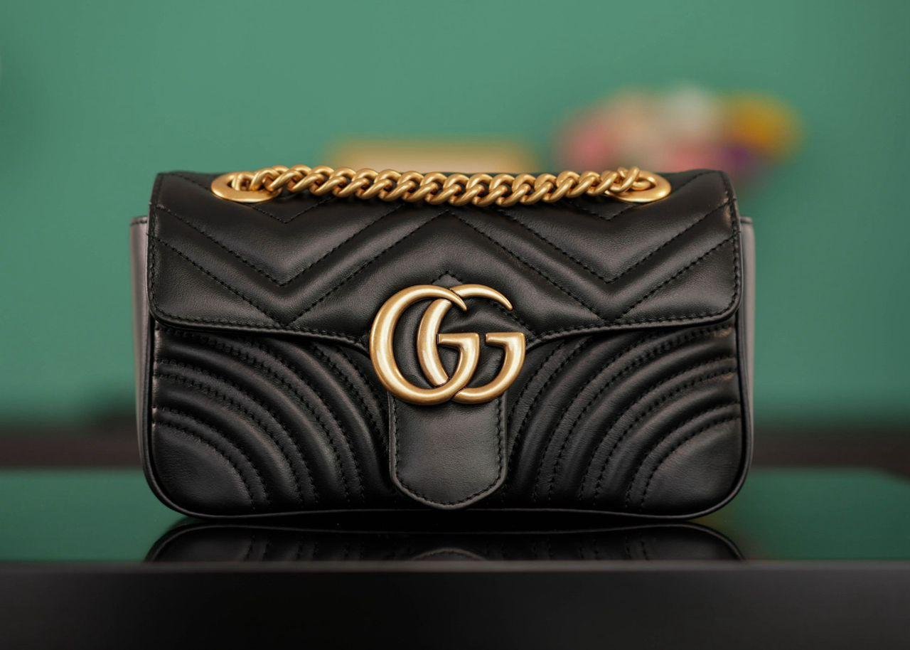 Gucci Marmont bag Black Leather MINI