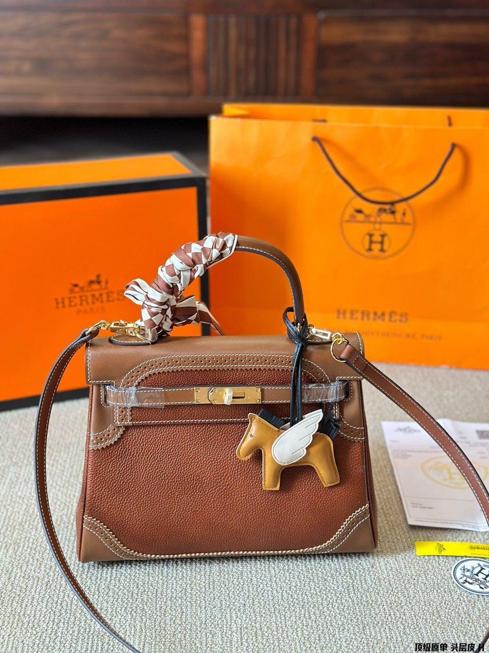 Hermes Kelly 32 smeda