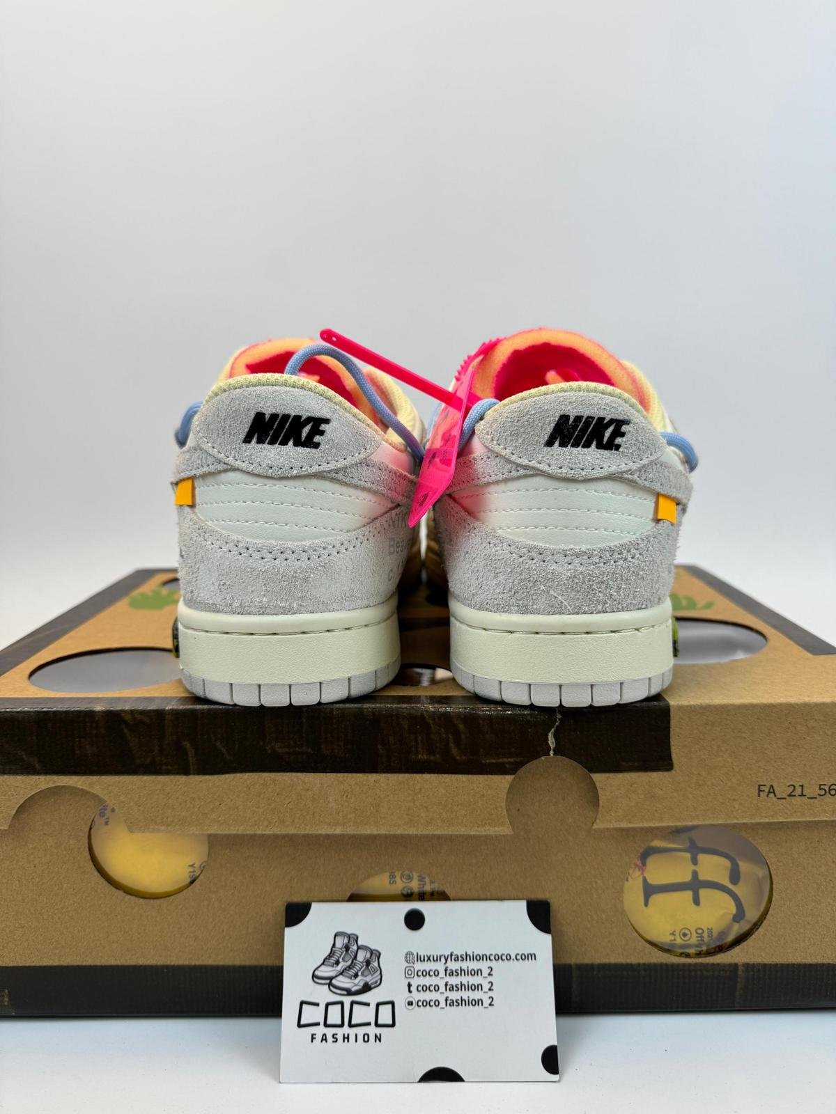 Nike Dunk OFF White Low “Grey-Light Blue”