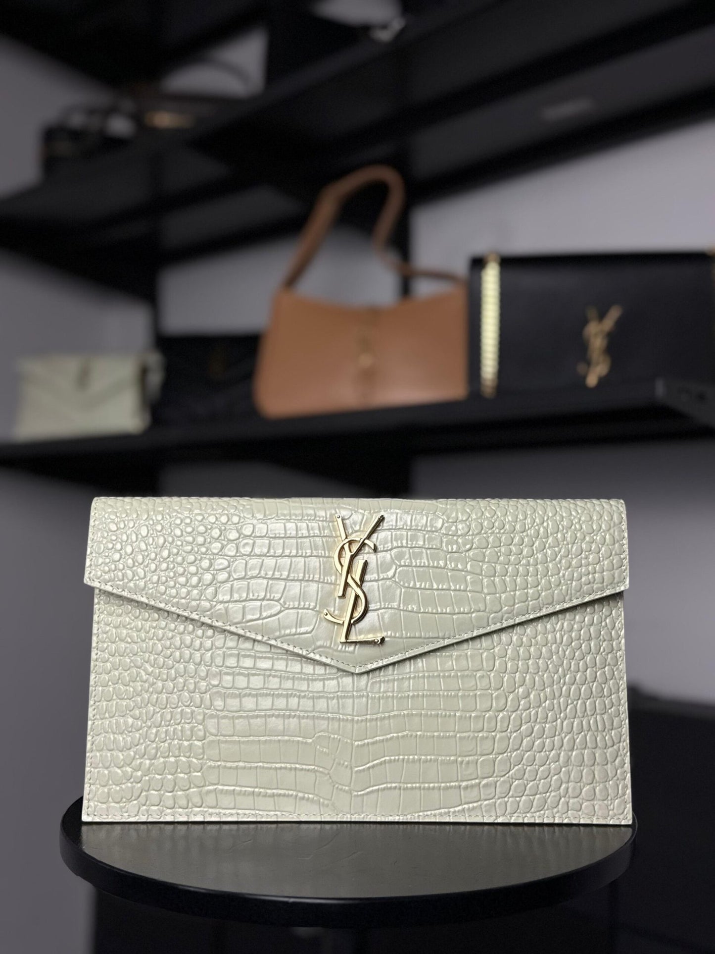 YSL Saint Laurent Uptown Croc bijela