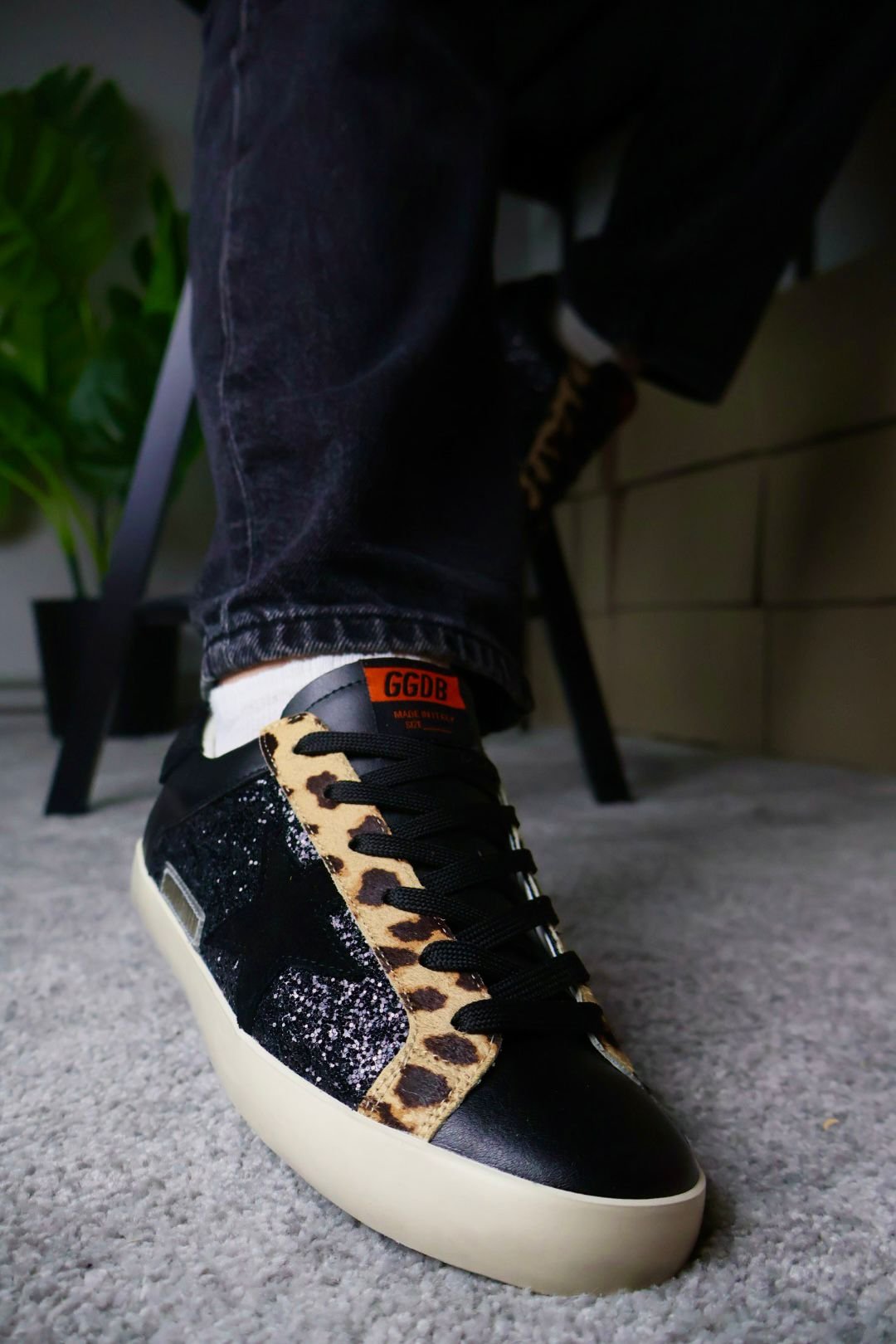 Golden Goose Black Glitter / Leopard / Black Star
