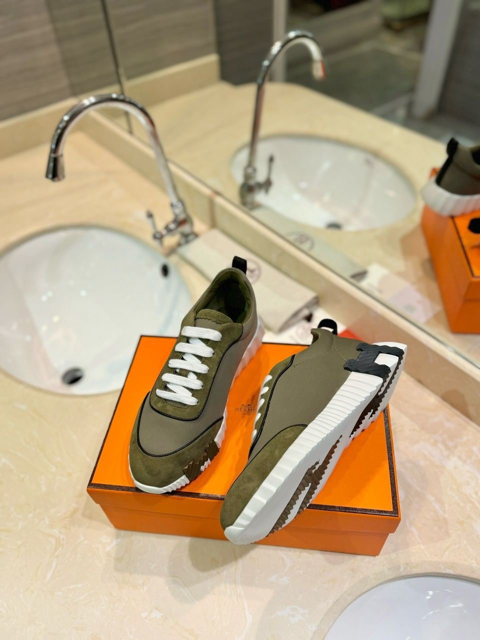 Hermes Bouncing tenisice Olive Green