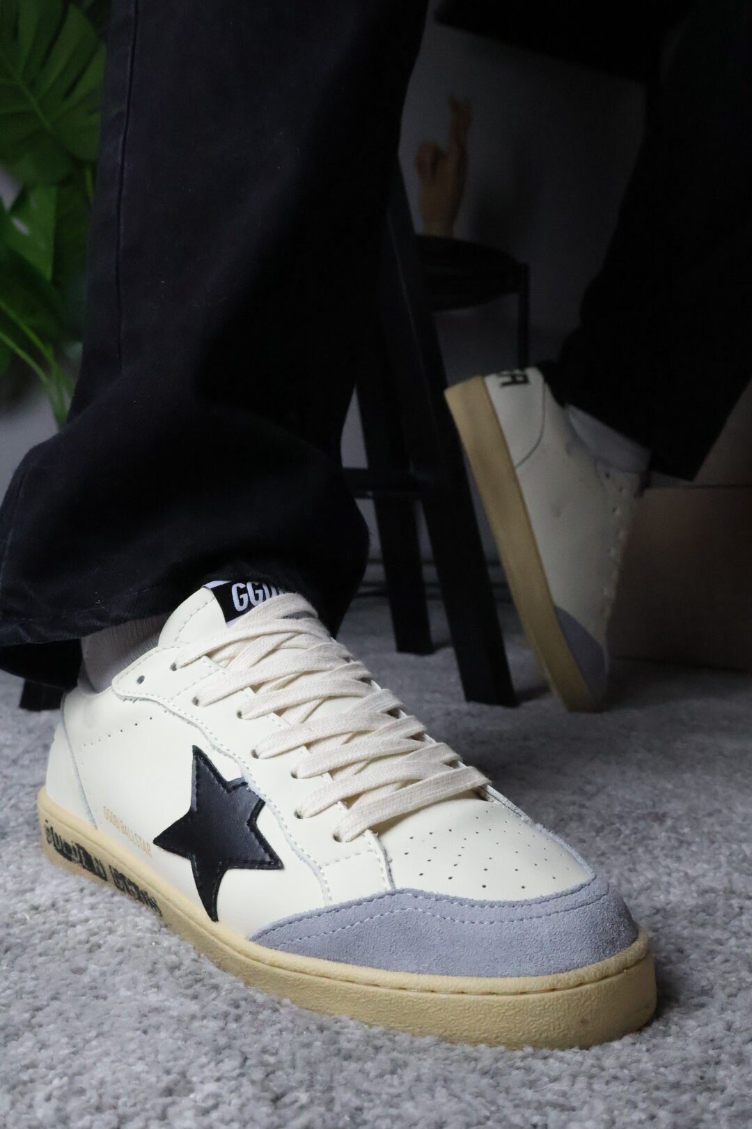 Golden Goose White/ Black Star/ Grey