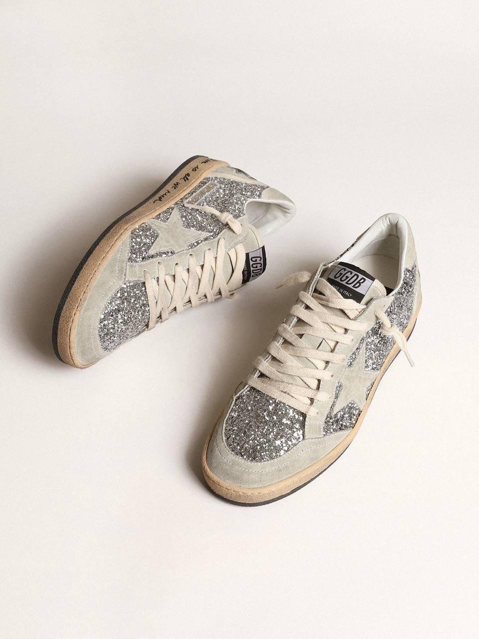 Golden Goose Ballstar glitter White star