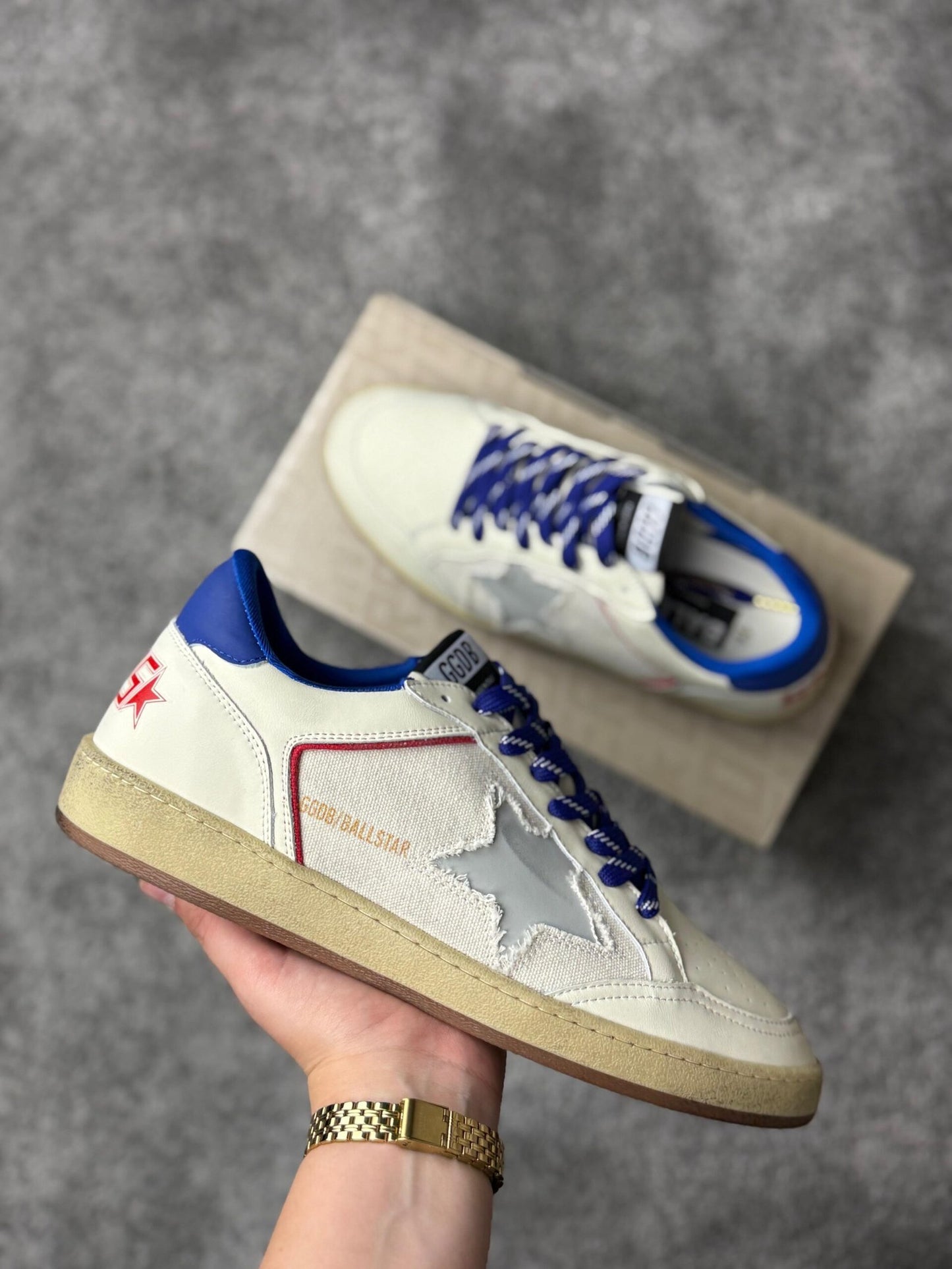 Golden Goose Ball Star Blue / White