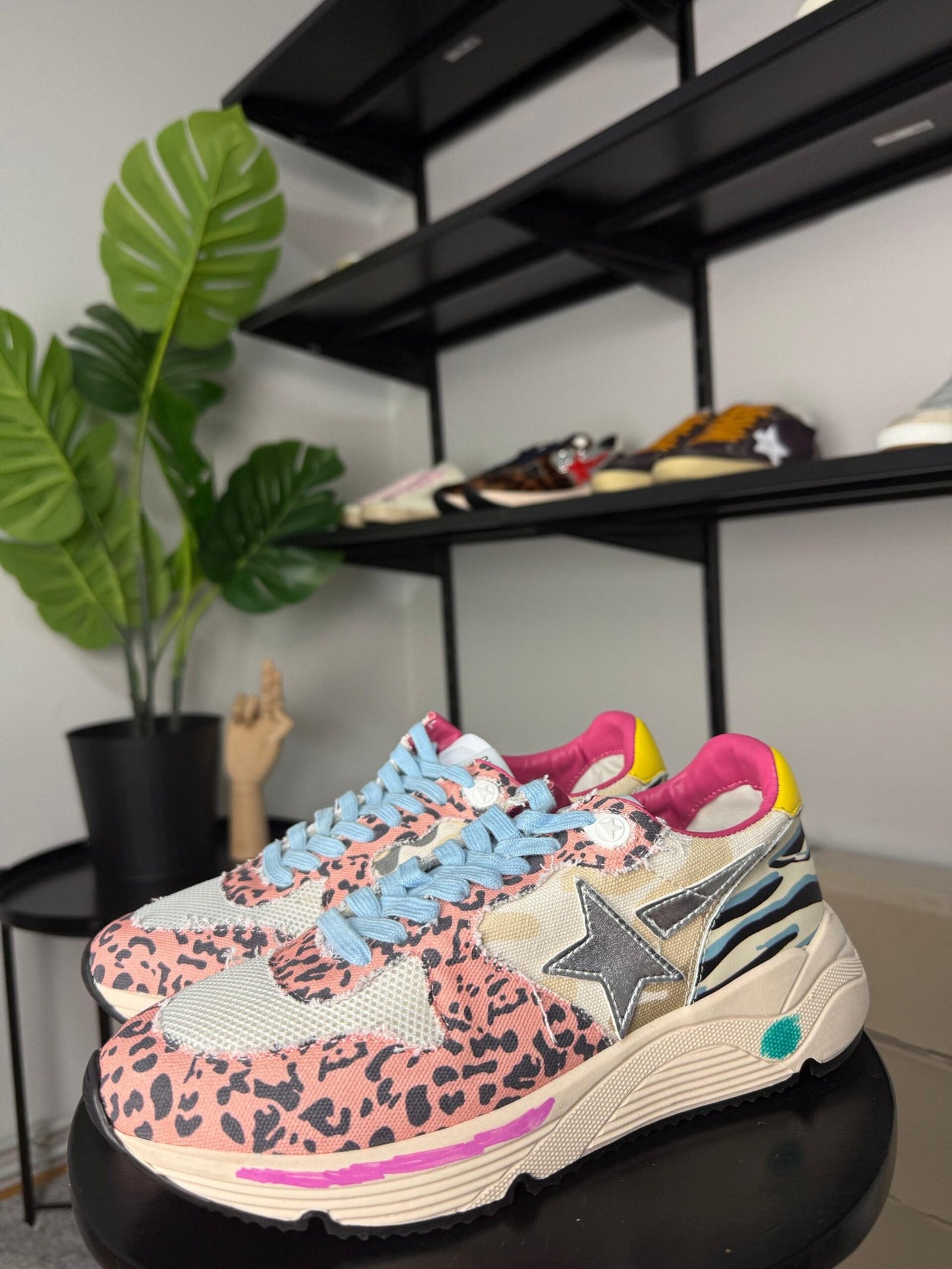 Golden Goose Running Sole mixed animal / Silver star