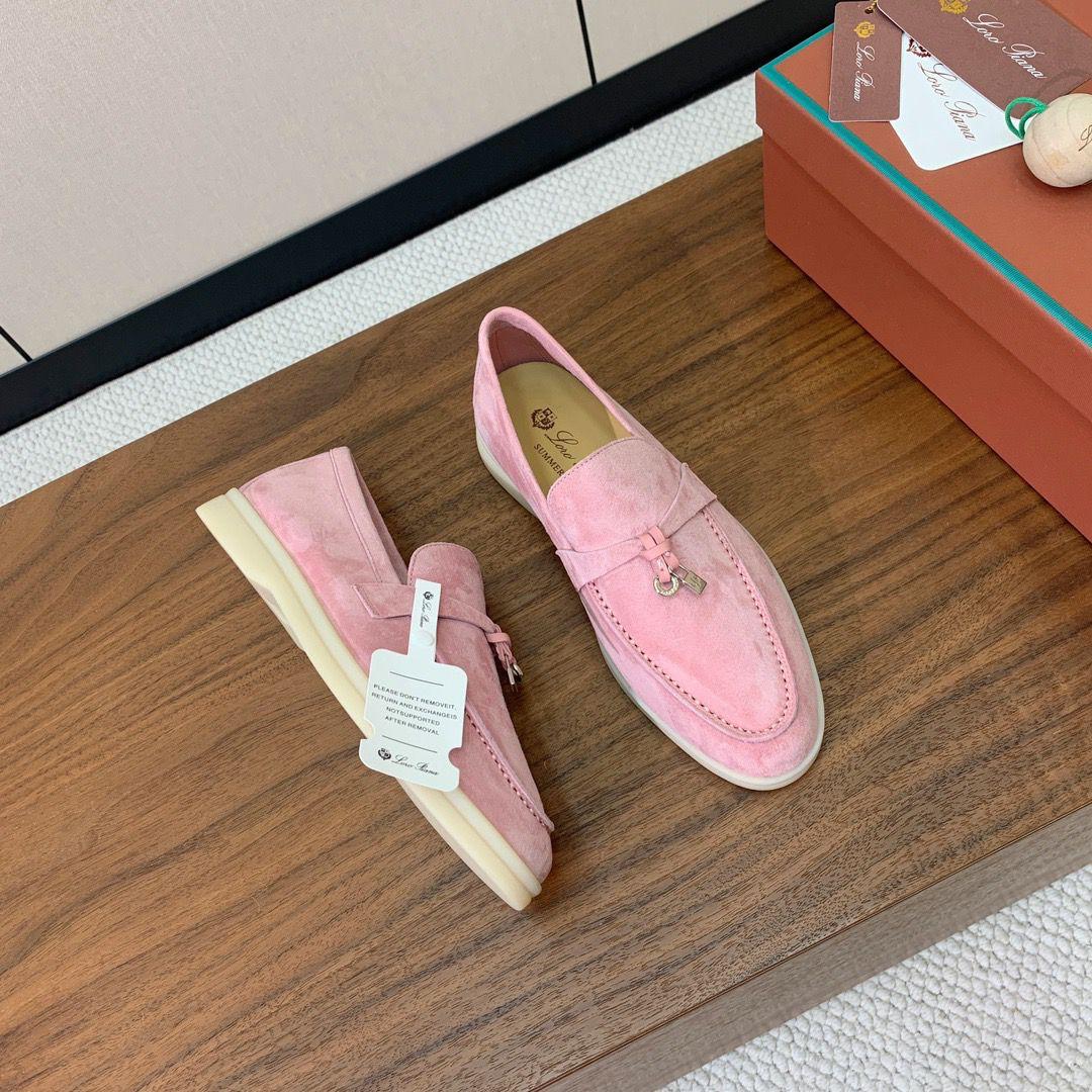 Loro Piana Summer Charms Walk Loafer Pink