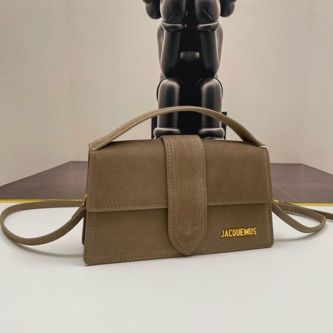 Jacquemus Le Grand Bambino Nubuck Crossbody Flap Bag