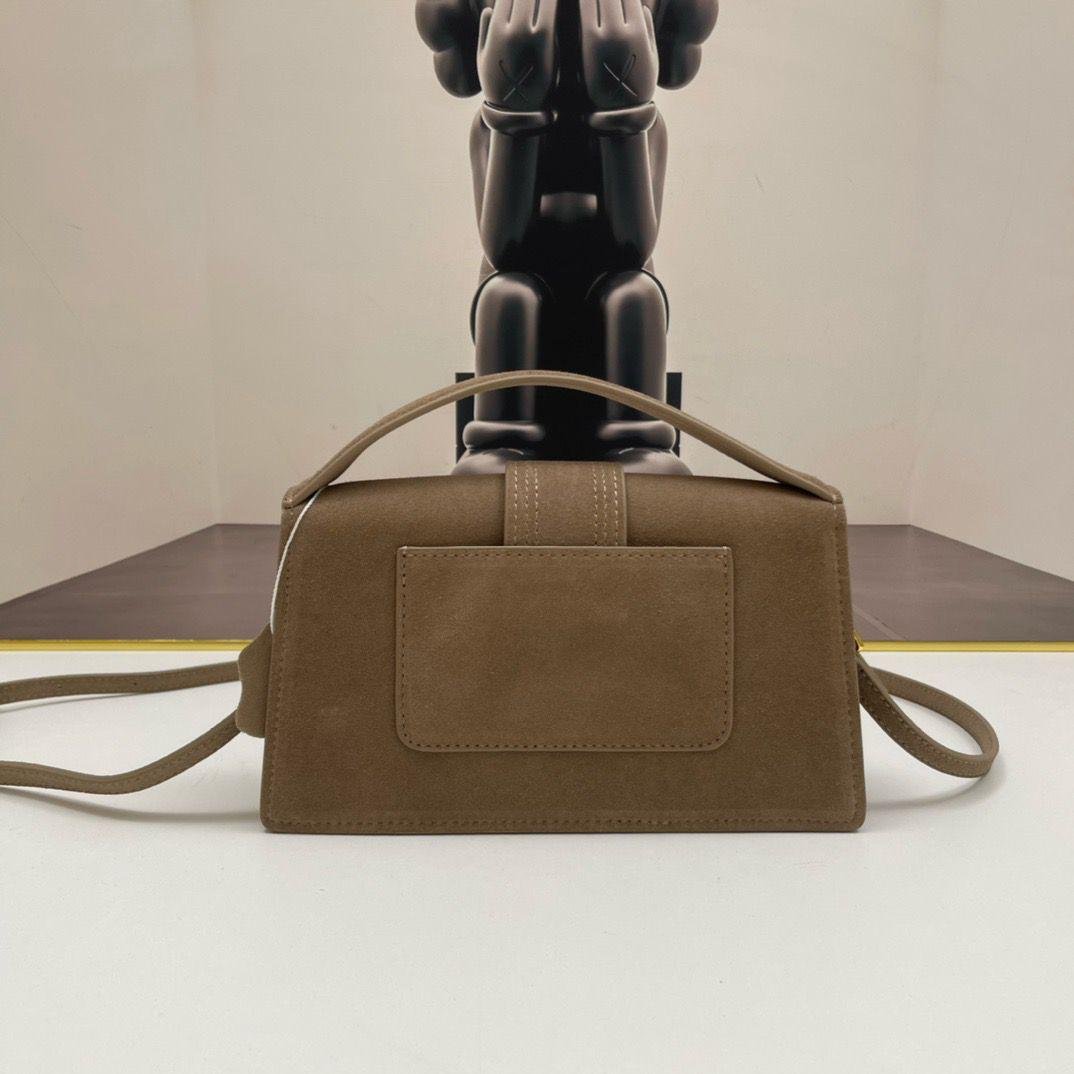 Jacquemus Le Grand Bambino Nubuck Crossbody Flap Bag