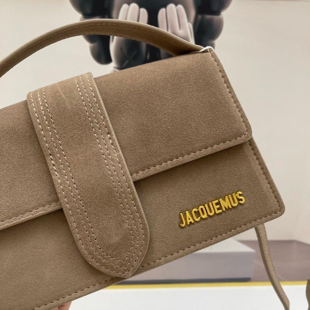 Jacquemus Le Grand Bambino Nubuck Crossbody Flap Bag
