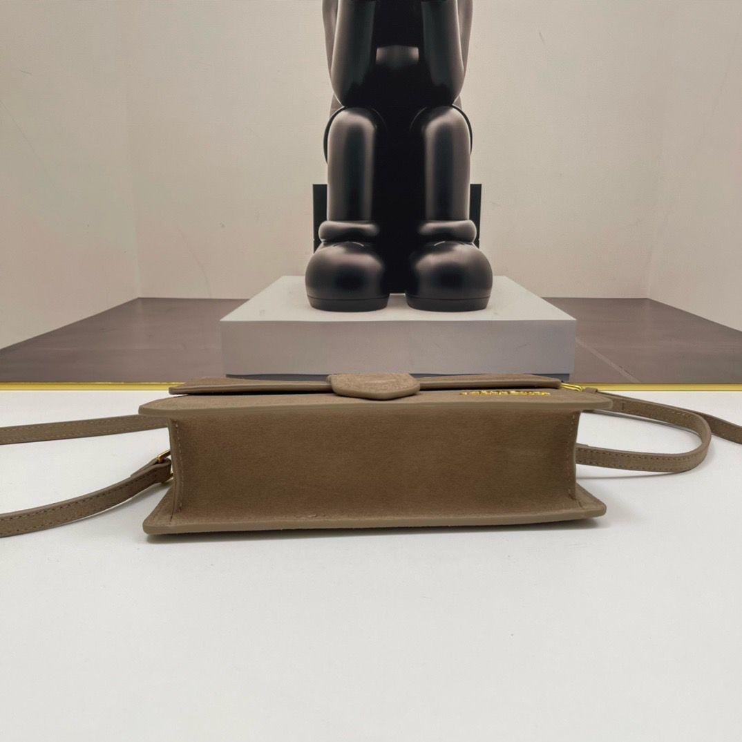 Jacquemus Le Grand Bambino Nubuck Crossbody Flap Bag