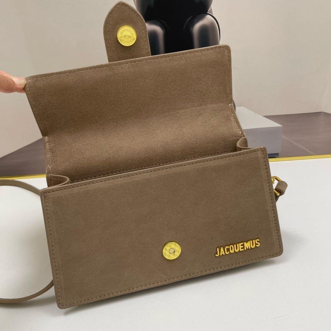Jacquemus Le Grand Bambino Nubuck Crossbody Flap Bag
