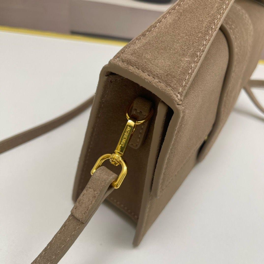 Jacquemus Le Grand Bambino Nubuck Crossbody Flap Bag