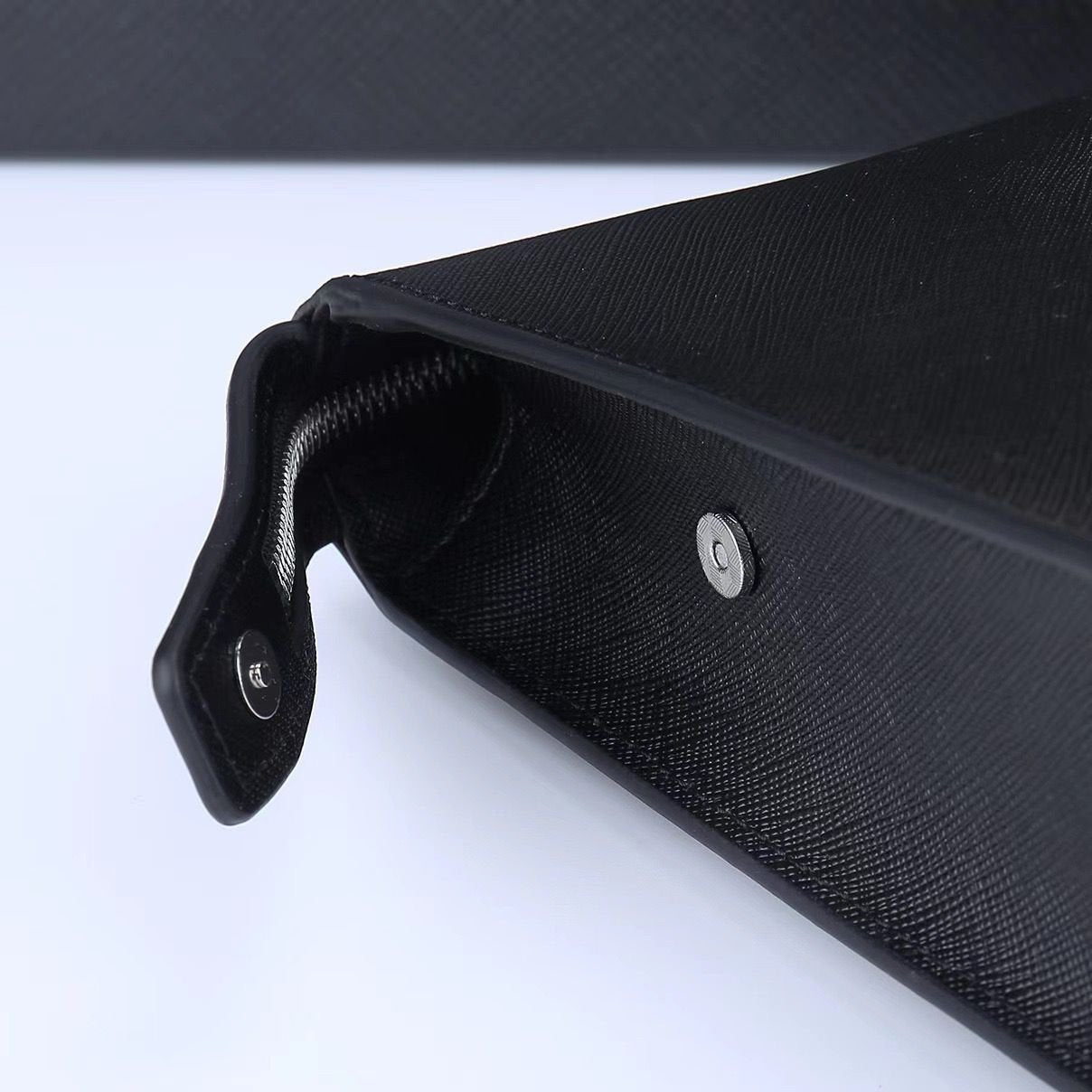 Prada Elegant Black Safiano Clutch