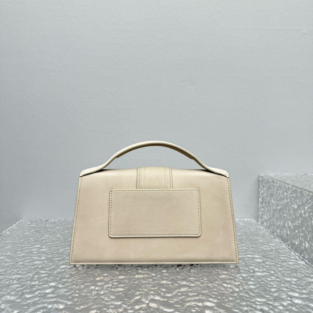 Jacquemus Soft Amber Leather Le Grand Bambino Structured Shoulder Bag