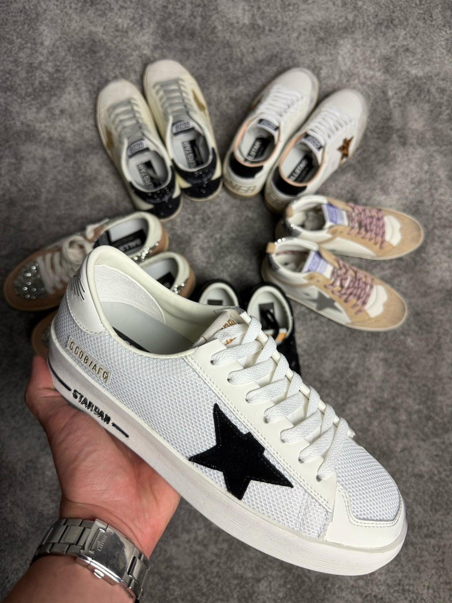 Golden Goose Stardan White (Black star)
