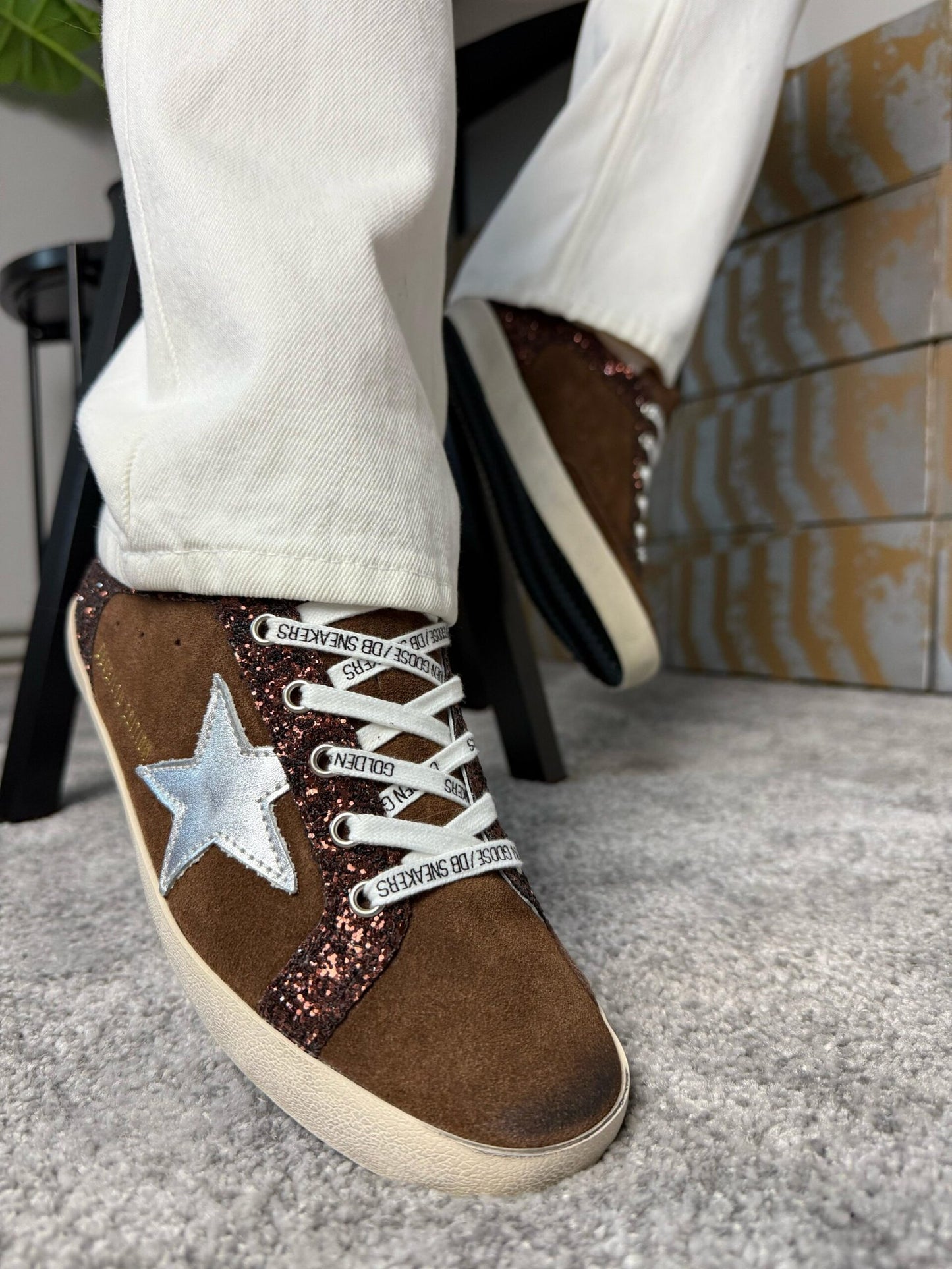 Golden Goose Brown Shiny