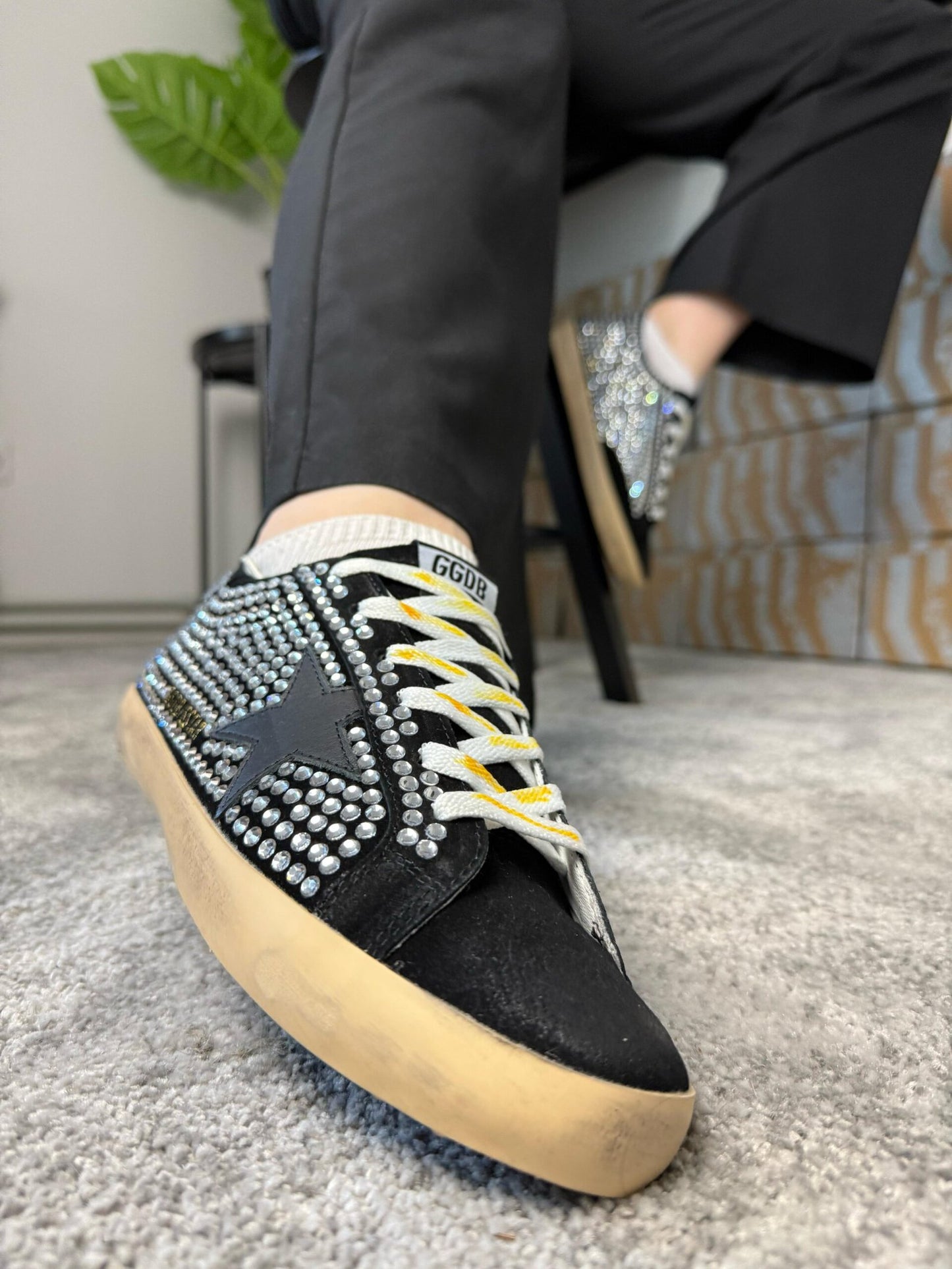 Golden Goose Black – Grey Sparkle