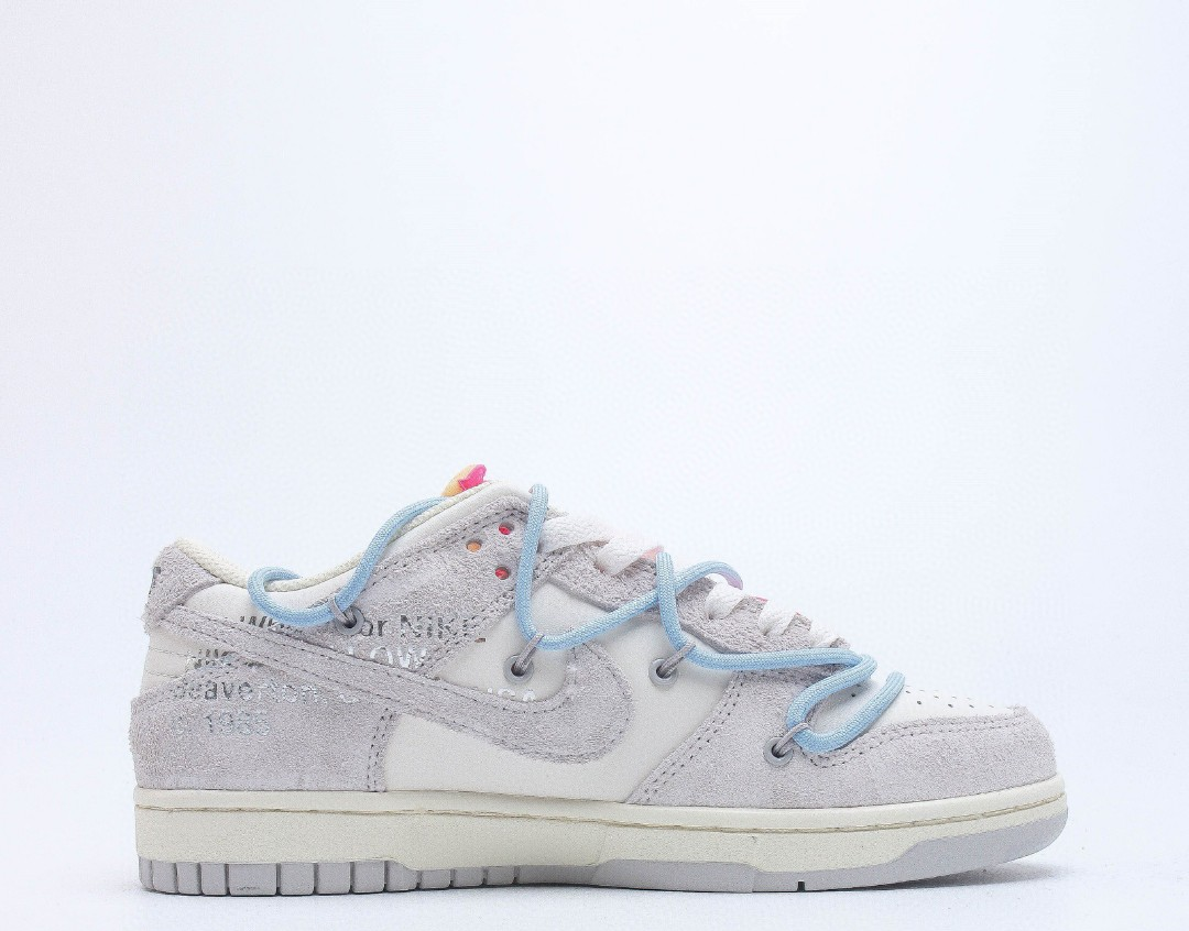 Nike Dunk OFF White Low “Grey-Light Blue”