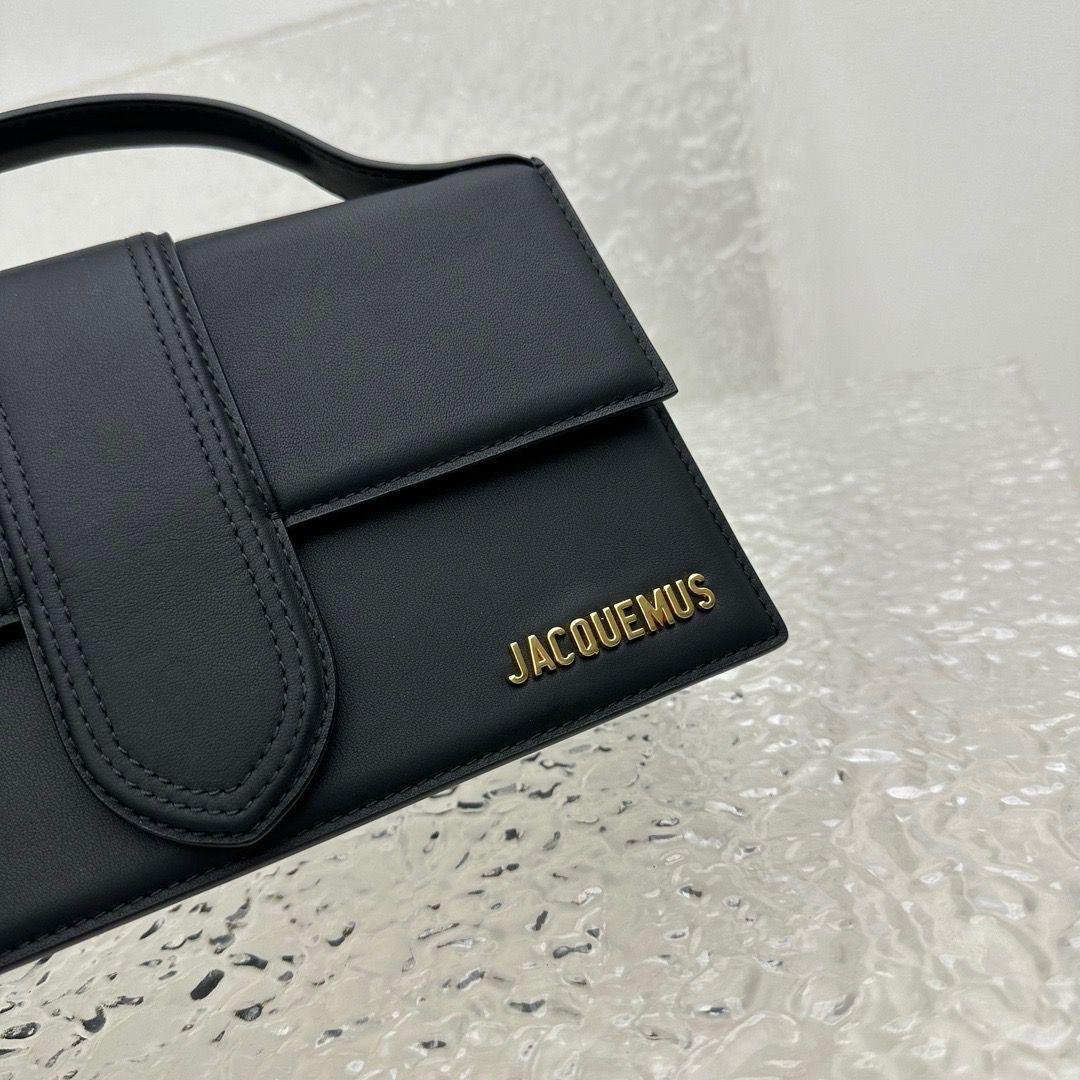 Jacquemus Black Leather Le Grand Bambino Structured Shoulder Bag