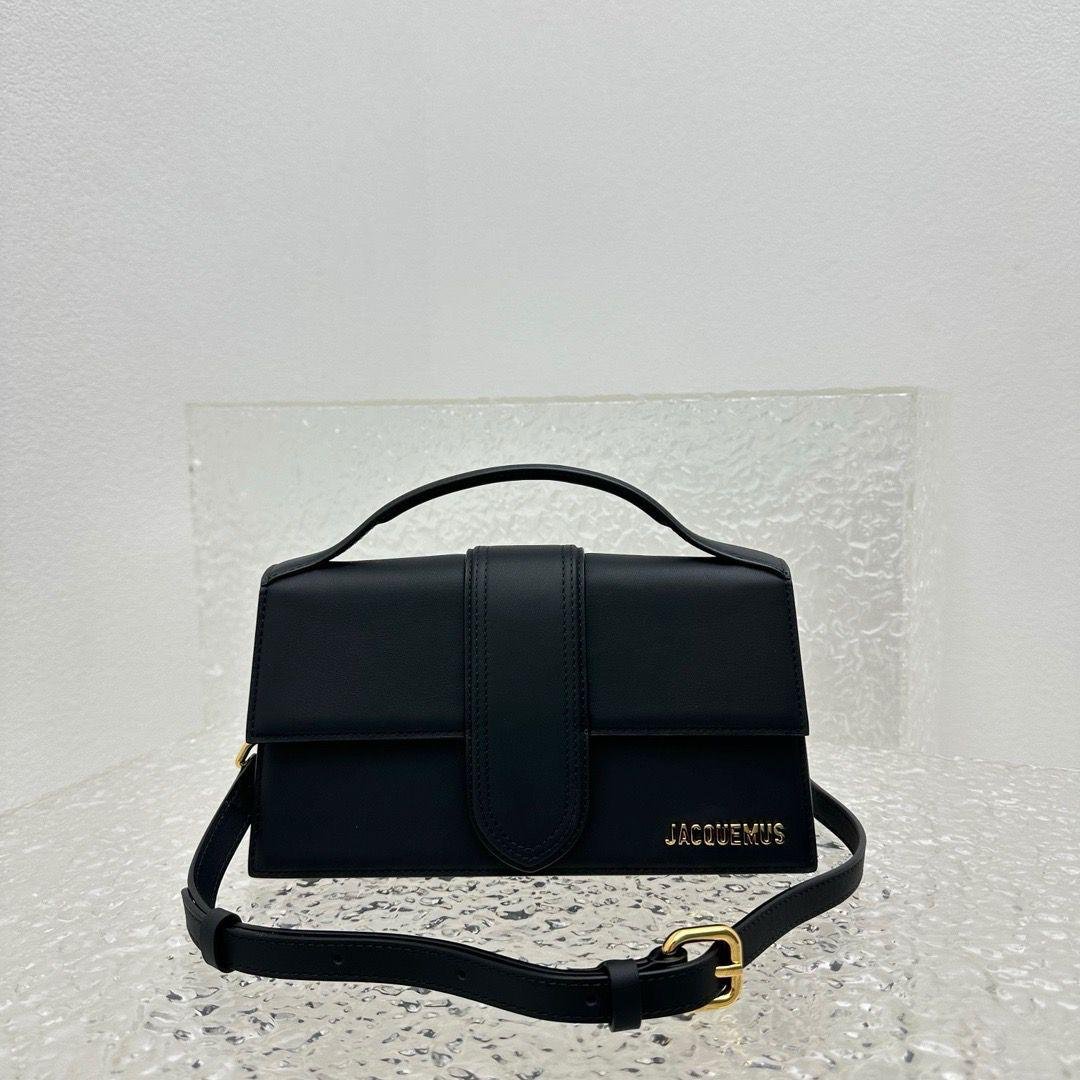 Jacquemus Black Leather Le Grand Bambino Structured Shoulder Bag
