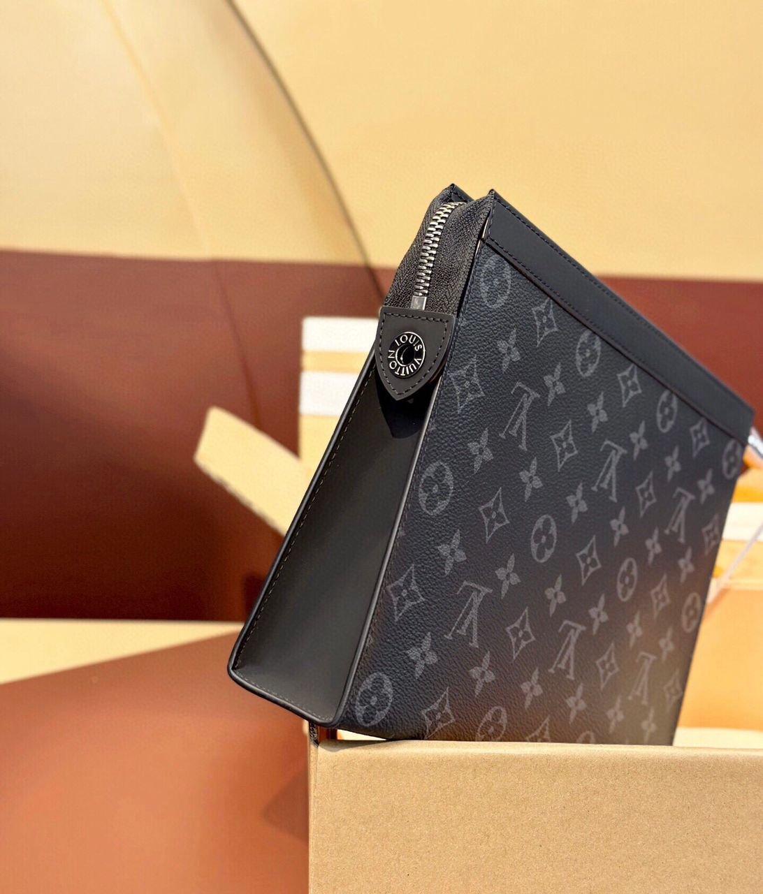 Louis Vuitton black cartoon logo bag
