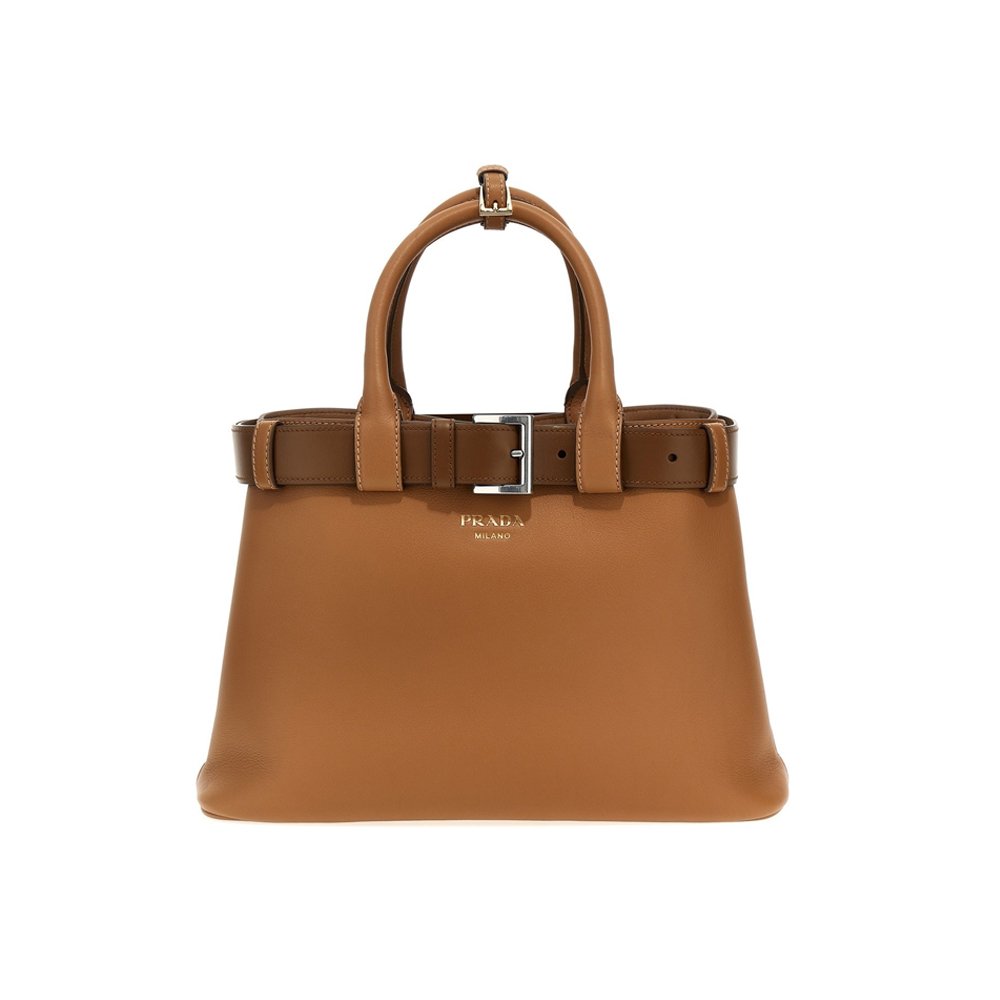 PRADA buckle medium bag – smeđa