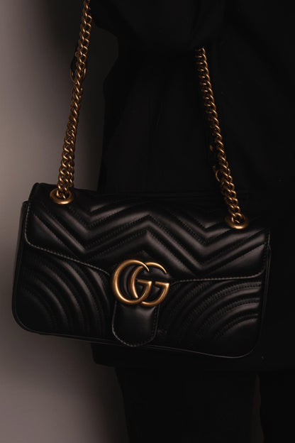 Gucci Marmont bag Black Leather  MINI