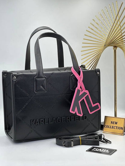 Torba Karl Lagerfeld K/SKUARE EMBOSSED TOTE BAG “Black – White”