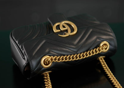 Gucci Marmont bag Black Leather  MINI
