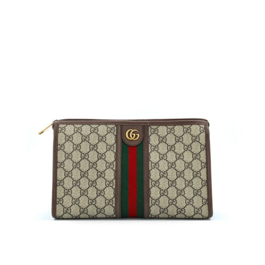 Gucci ophidia large gg supreme pouch clutch