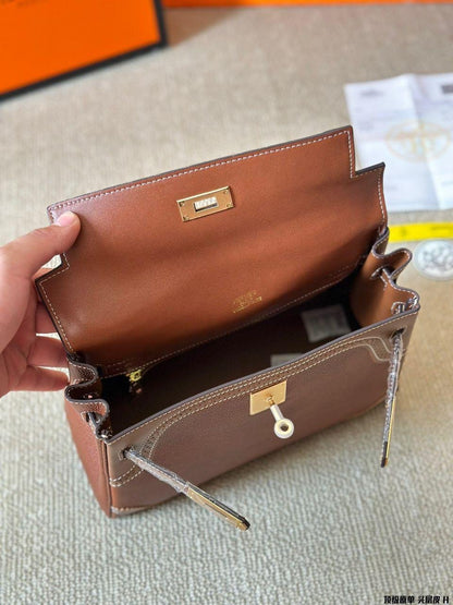 Hermes Kelly 32 smeda