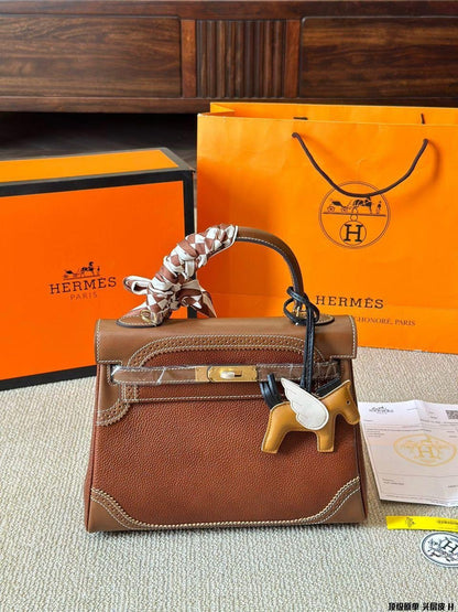 Hermes Kelly 32 smeda