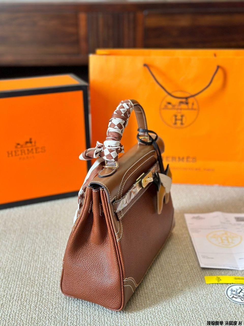 Hermes Kelly 32 smeda