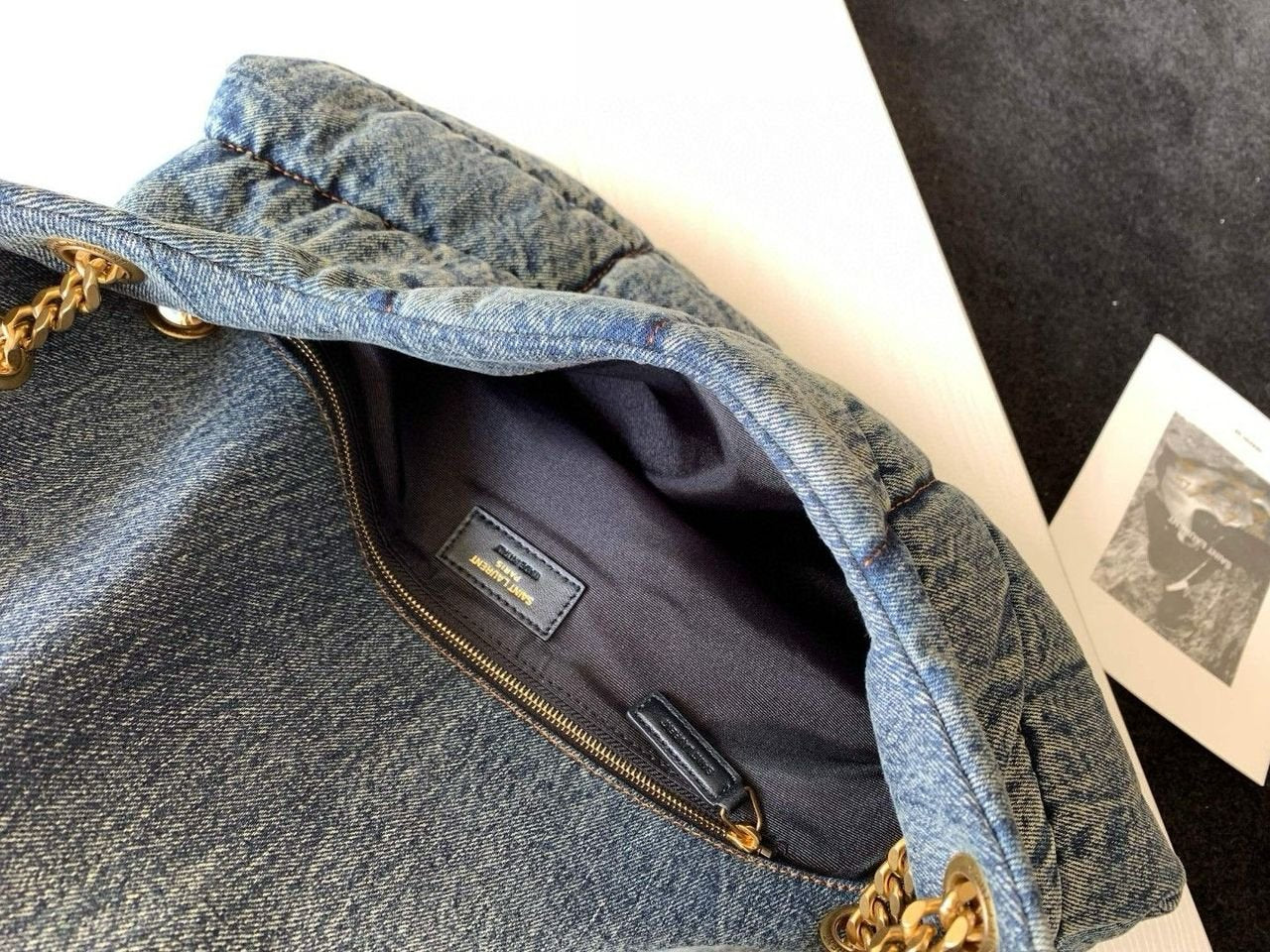 YSL Saint Laurent Puffer Denim