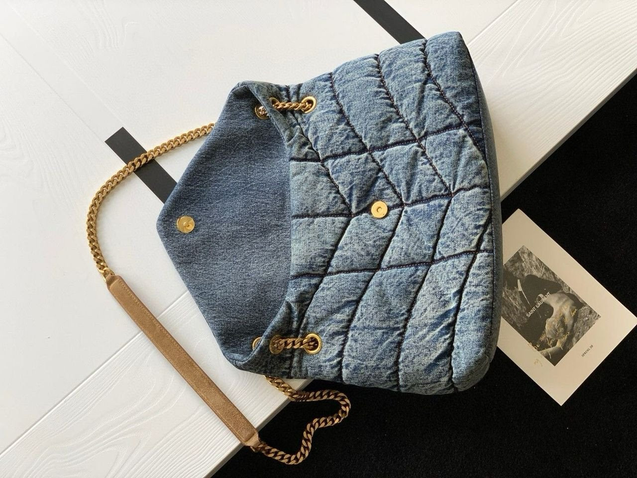 YSL Saint Laurent Puffer Denim