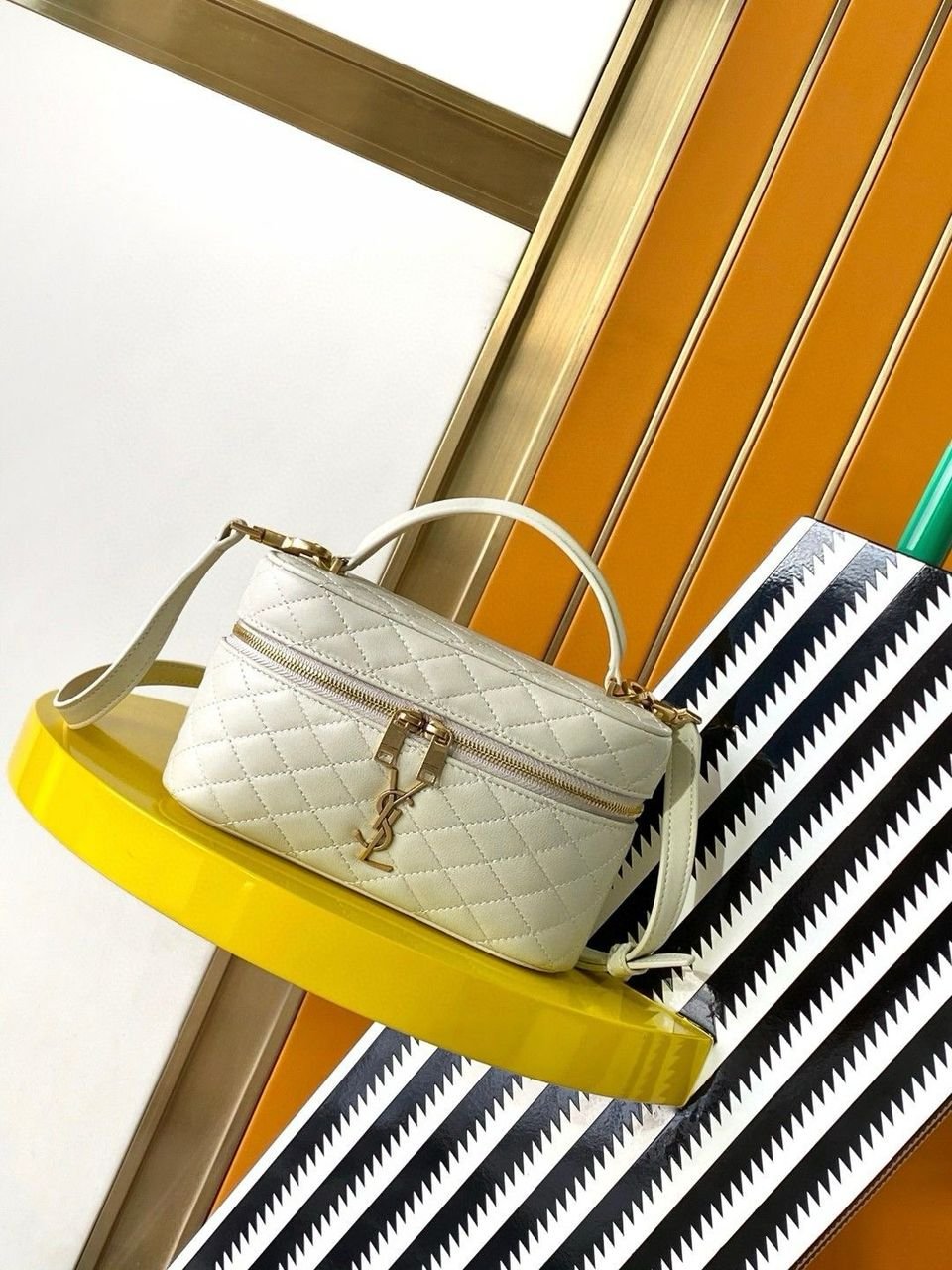 YSL Saint Laurent Gaby Vanity White