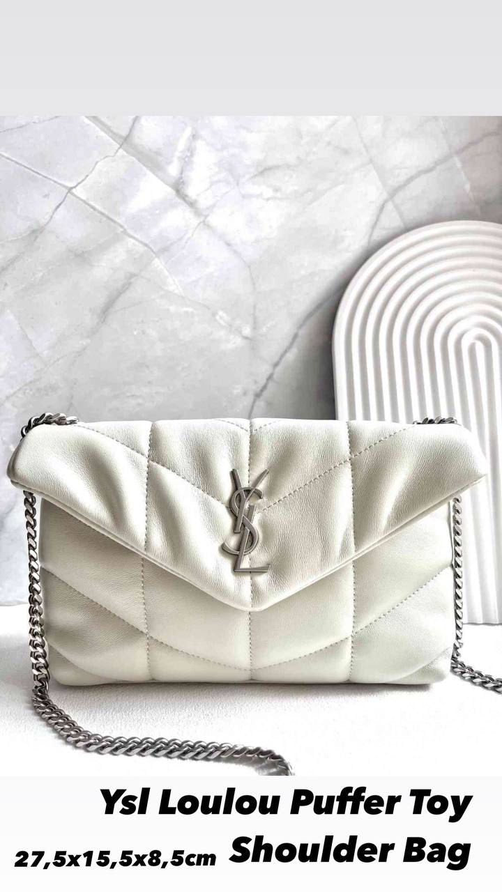 YSL Saint Laurent LouLou White