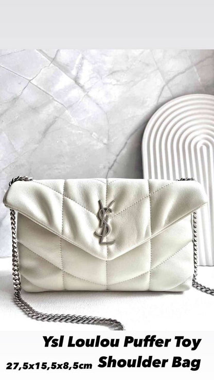 YSL Saint Laurent LouLou White