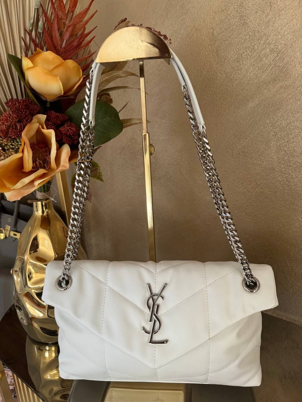 YSL Saint Laurent LouLou White