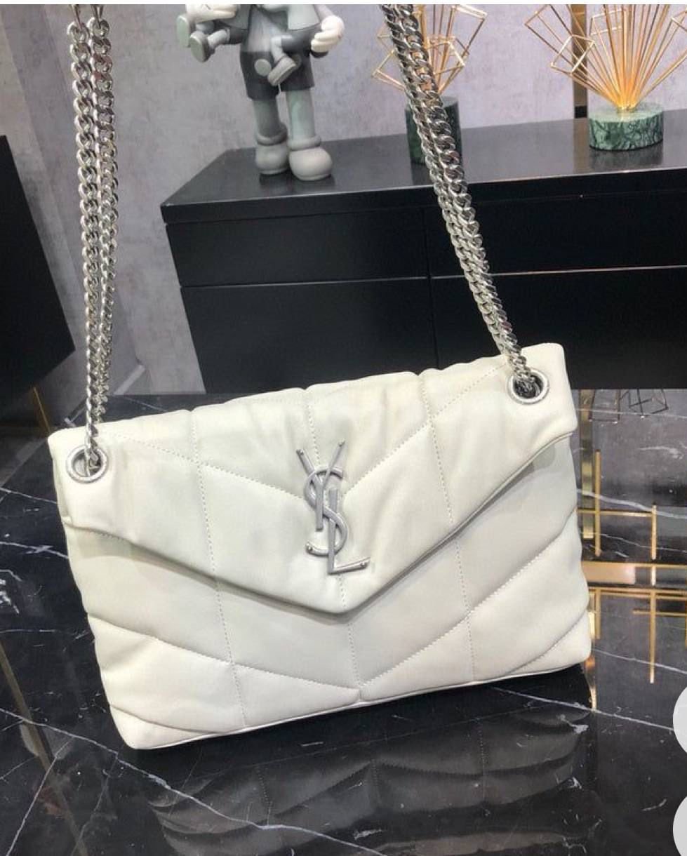 YSL Saint Laurent LouLou White