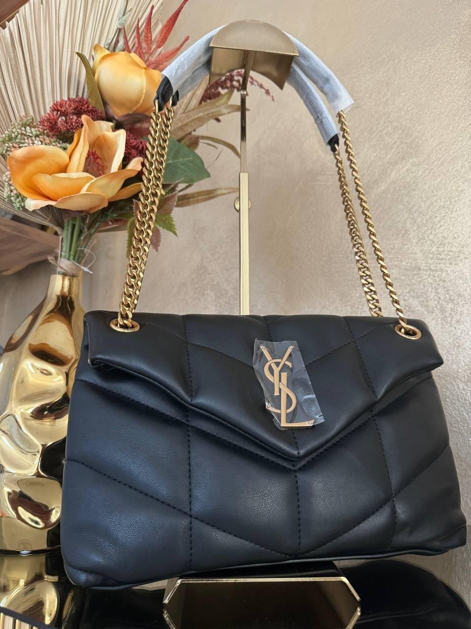 YSL Saint Laurent Puffer Black Nappa