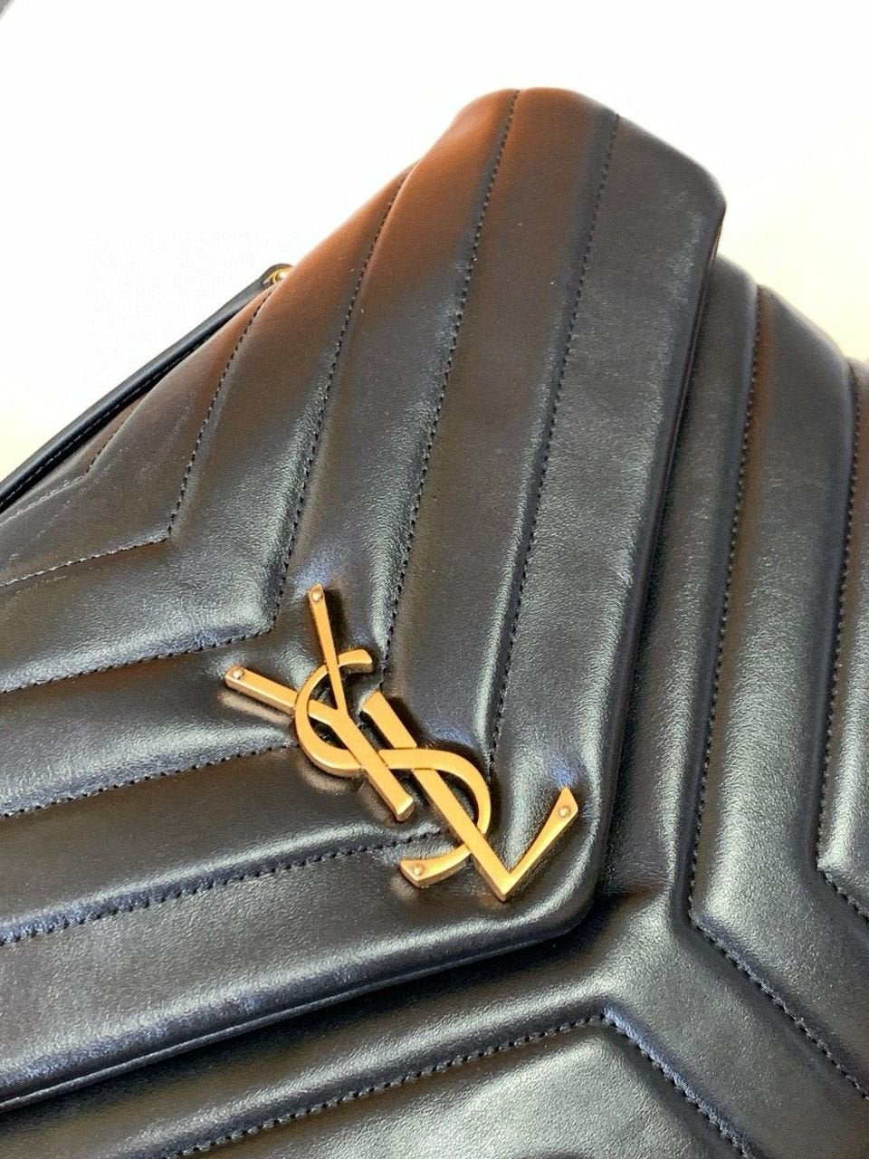 YSL Saint Laurent LouLou Puffer Black large