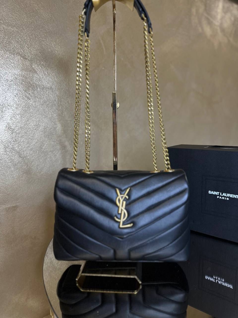 YSL Saint Laurent LouLou Puffer Black large