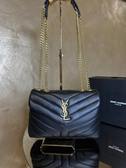 YSL Saint Laurent LouLou Puffer Black large