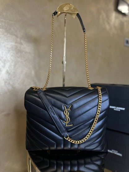 YSL Saint Laurent LouLou Puffer Black large