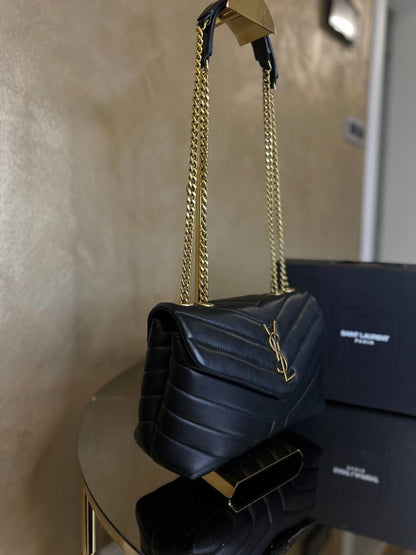 YSL Saint Laurent LouLou Puffer Black large