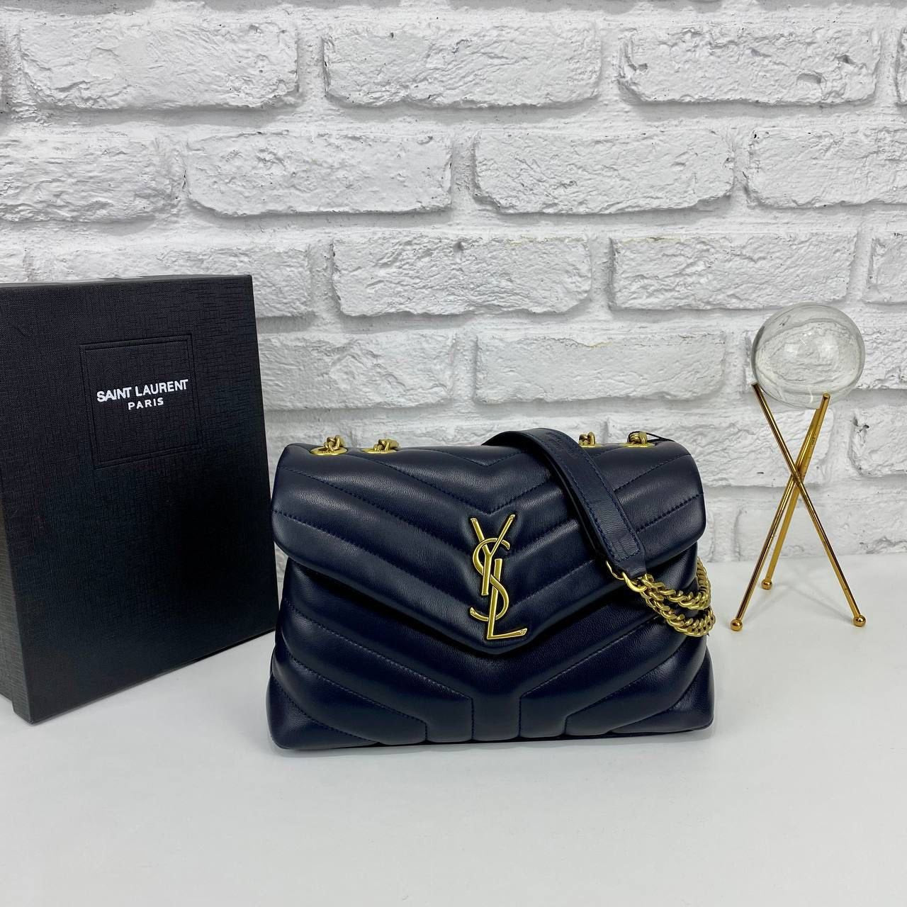 YSL Saint Laurent LouLou Puffer Black large