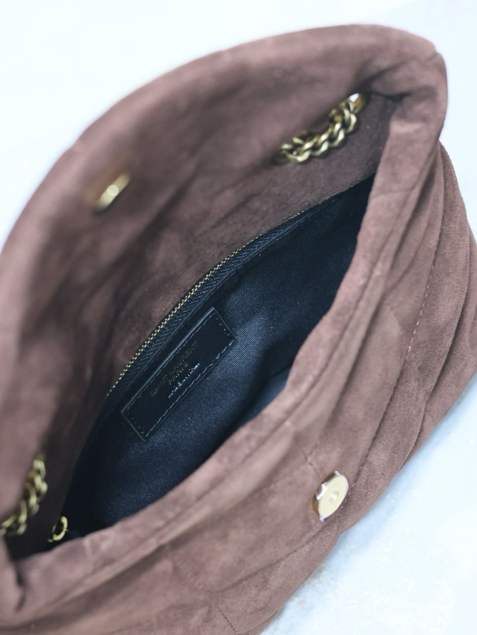 YSL Saint Laurent Puffer Brown small