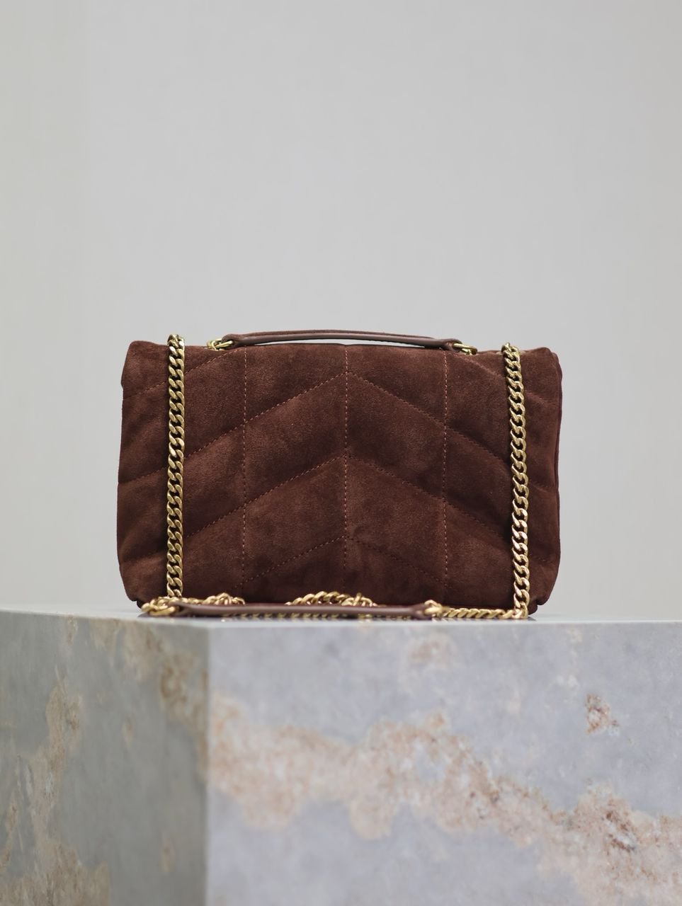YSL Saint Laurent Puffer Brown small
